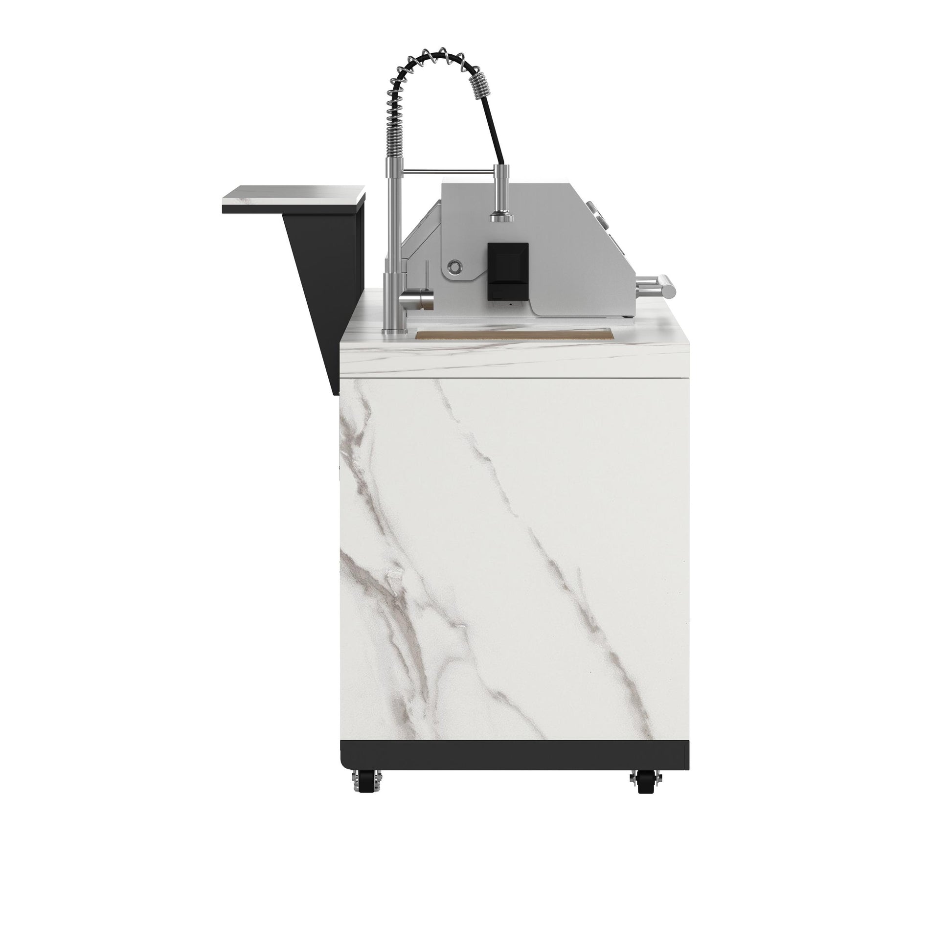 Forno FODKT2575WHT Forno Rimini Outdoor Kitchen: 30" Bbq 62,600 Btu, 4.8 Cu.Ft. Refrigerators, White Countertops