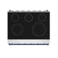 Thor Kitchen RSE36PBLU 36 Inch Professional Electric Range In Stainless Steel/Blue Gordon Ramsay Series