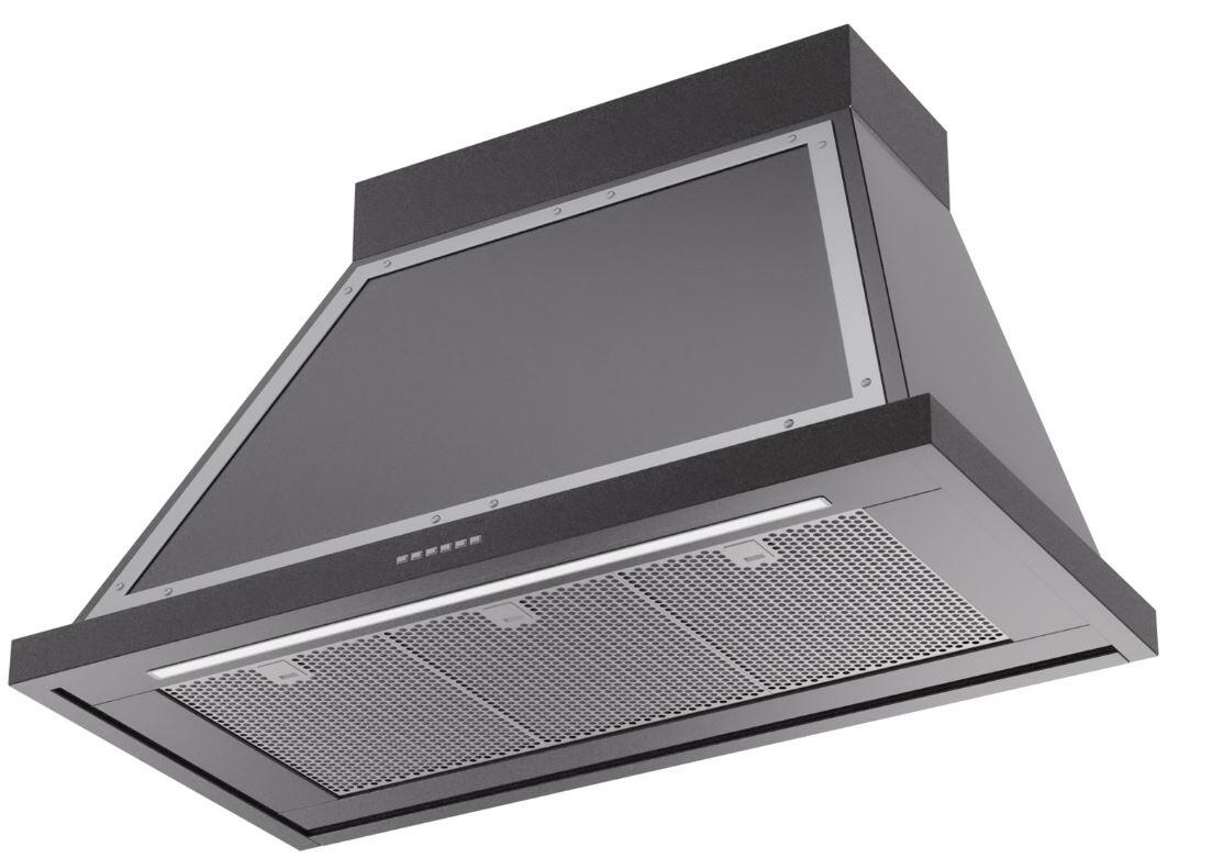 Ilve UANB40BKC Nostalgie 40 Inch Glossy Black Wall Mount Range Hood