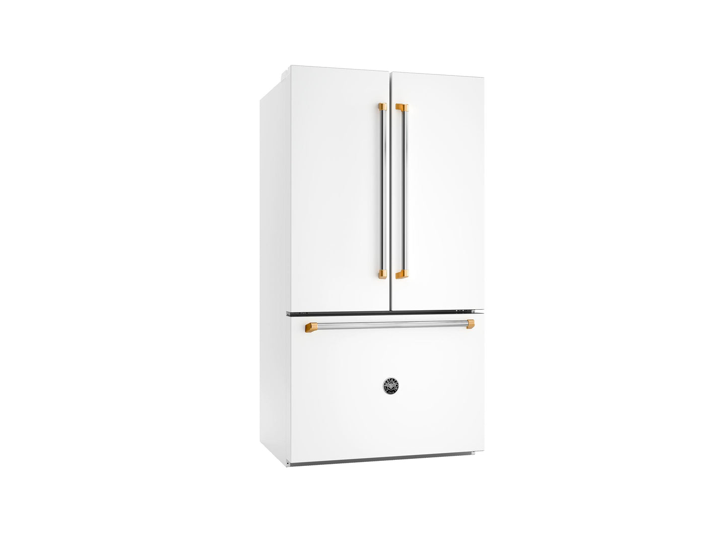 Bertazzoni RFD36FZNW Bertazzoni Master Series 36 In. 26.2 Cu. Ft. Bianco Matt With Gold Accents Counter Depth French Door Refrigerator
