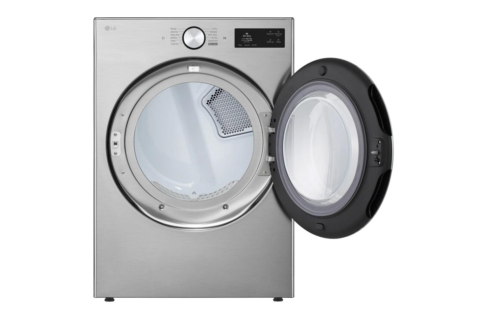 Lg DLGX5801V 7.4 Cu. Ft. Ultra Large Capacity Smart Front Load Dryer With Turbosteam®, Built-In Intelligence And Hybrid Electronic Controls With Lcd Display