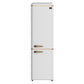 Forno FFFFD174522WHT Forno Storico 22-Inch Retro Bottom Freezer Fridge In White, 9 Cu.Ft, Copper-Tone Handle