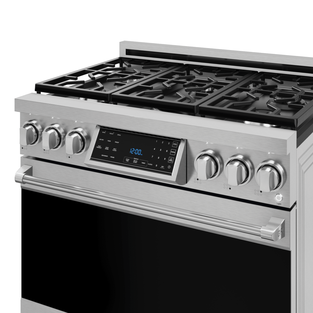Thor Kitchen RSG36 36 Inch Professional Gas Range With Tilt Panel Touch Control In Stainless Steel Gordon Ramsay Series - Rsg36
