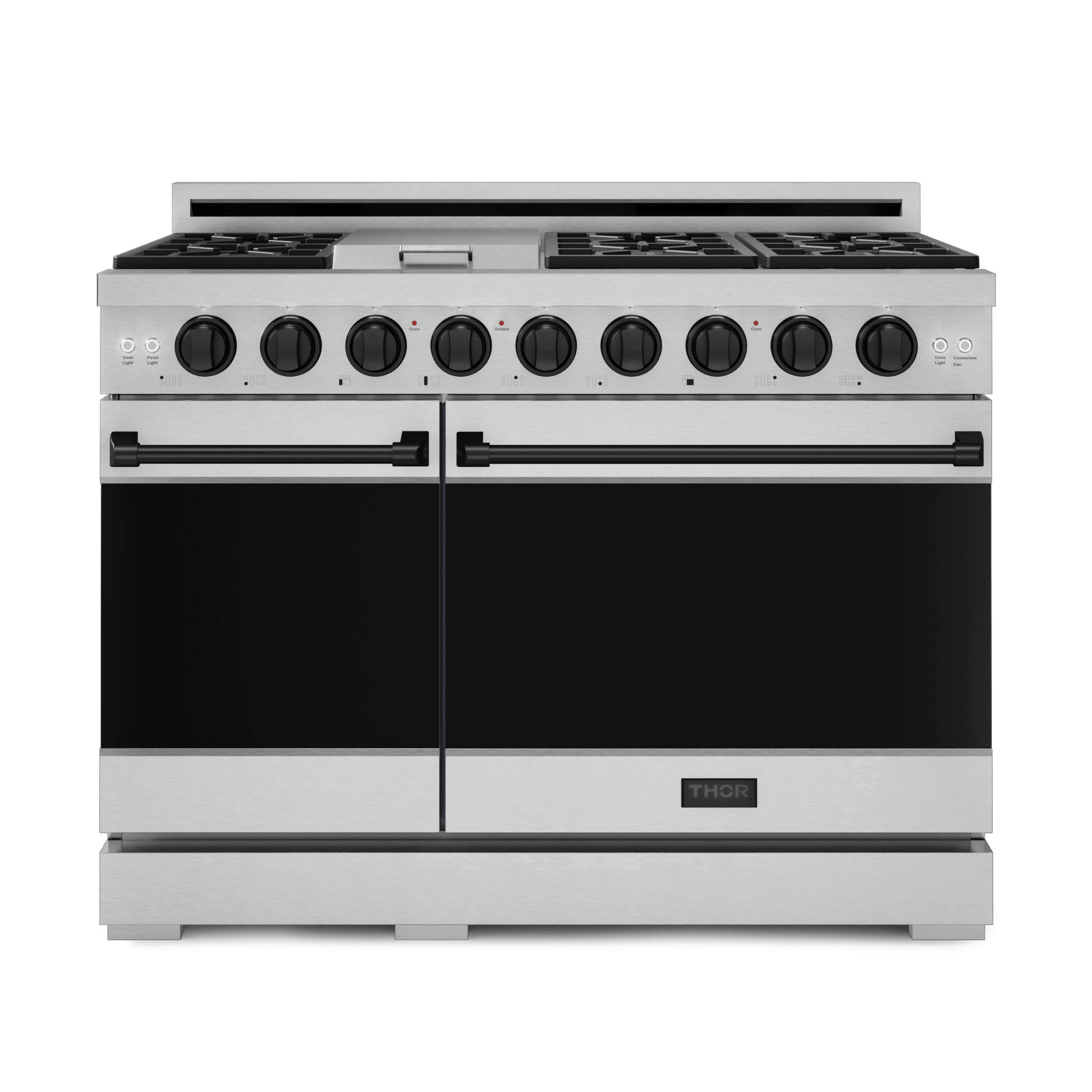 Thor Kitchen RSG48ELPBLK 48 Inch Professional Lp Range With Pro-Style Knobs In Stainless Steel/Black Gordon Ramsay Series - Rsg48Elp-Blk