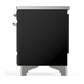 Ilve UMDIB40NR3BKC Ilve Umdib40Nr3Bkc Majestic Iii 40 Inch Induction Range With 6 Elements, 3.82 Cu. Ft. Total Oven Capacity (Triple Glass Door, Glossy Black, Chrome)
