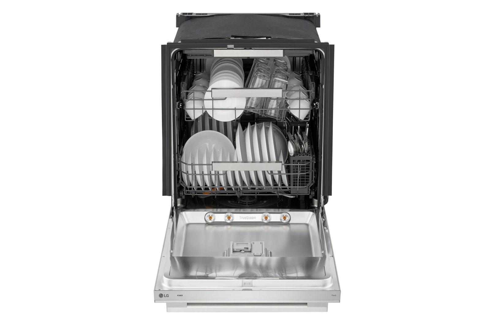 Lg LDNTH753S Smart Flushfit™ Top Control Dishwasher With 1-Hour Wash & Dry, Quadwash® Pro, Truesteam® And Dynamic Heat Dry™ W/Autovent Dry™