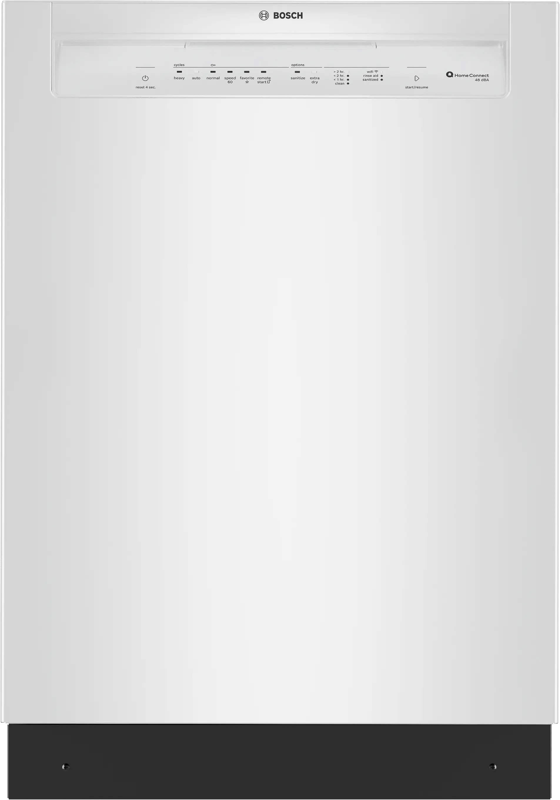 Bosch SHE43DM2N 300 Recessed Handle, 48 Dba, Standard 3Rd Rack, Puredry - Wh