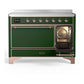 Ilve UMIB48QNR3EGP Ilve Umib48Qnr3Egp Majestic Iii 48 Inch Induction Range With 6 Elements, 5.02 Cu. Ft. Total Oven Capacity (Solid Door, Emerald Green, Copper)