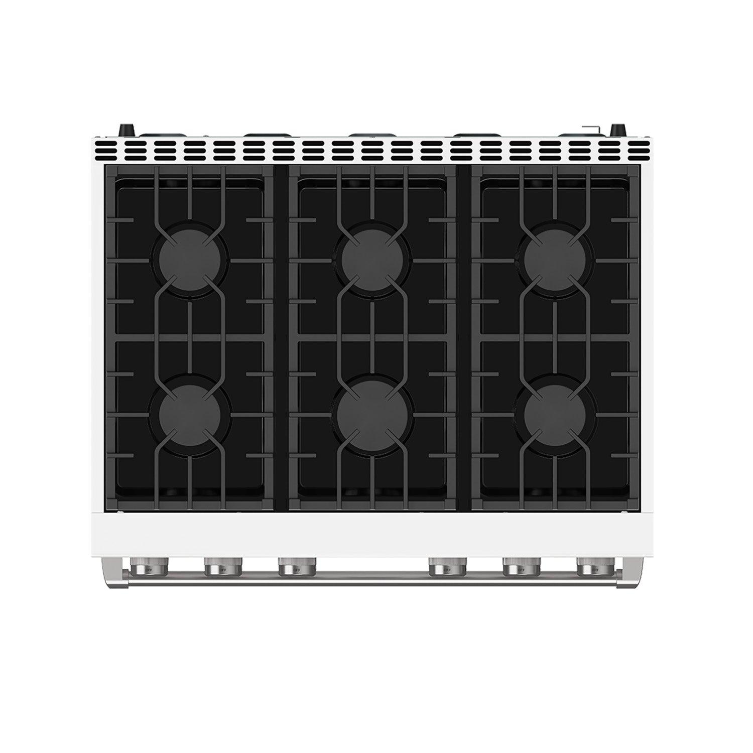 Thor Kitchen ARG36W 36 Inch Gas Range In White - Contemporary Professional