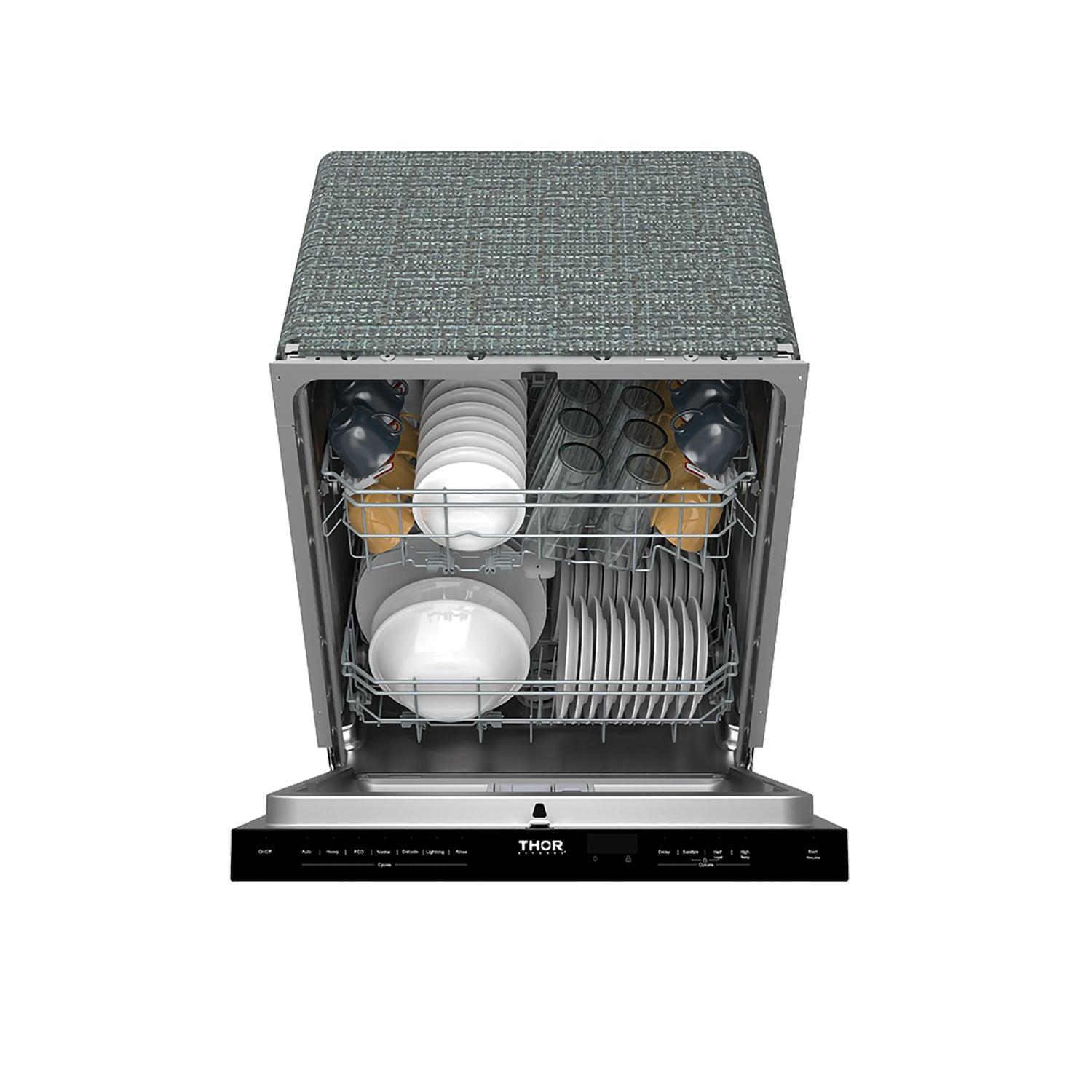 Thor Kitchen TDW24PTB 24 Inch Built-In Top Control Dishwasher With Pocket Handle - Black