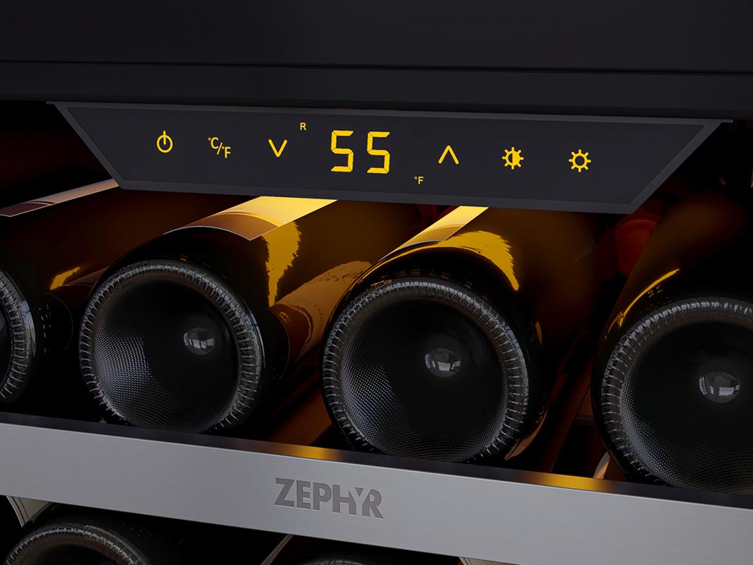 Zephyr PRW24F01CG 24" Full Size Single Zone Wine Cooler