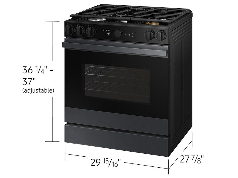 Samsung NSG6DG8500MT Bespoke 6.0 Cu. Ft. Smart Slide-In Gas Range With Air Sous Vide & Air Fry In Matte Black Steel