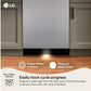 Lg LDNPH753S Smart Flushfit™ Top Control Dishwasher With 1-Hour Wash & Dry, Quadwash® Pro, Truesteam® And Dynamic Heat Dry™ W/Autovent Dry™