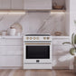 Forno FFSIN098230WHT Forno Leonardo Espresso 30-Inch Slide-In White Induction Range, Convection Oven, 5 Cooking Zones, Touch Control Panel