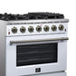 Forno FFSGS623936WHT Forno Massimo 36-Inch White Freestanding Gas Range, 6 Sealed Burners, Convection Oven, Energy Efficient