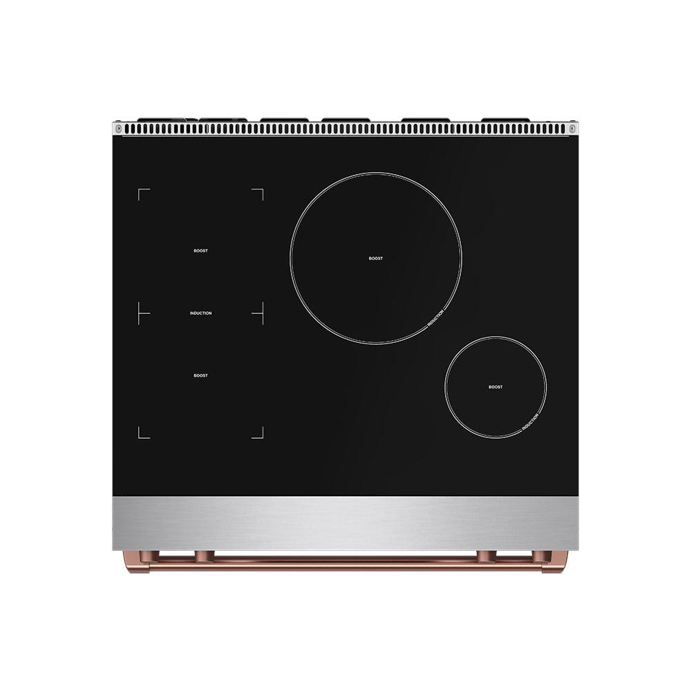 Thor Kitchen RSI30RSG 30 Inch Professional Induction Range With Tilt Panel Touch Control In Stainless Steel And Rose Gold Gordon Ramsay Series