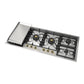 Ilve UHCPT125FNSSGLP Ilve Uhcpt125Fnssglp Nostalgie Ii 48 Inch Built-In Gas Cooktop With Total Black Brass Burners, In Stainless Steel (6 Sealed Burners + Left Griddle, Liquid Propane, Brass)