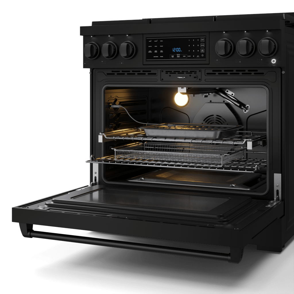 Thor Kitchen RSG36B 36 Inch Professional Gas Range With Tilt Panel Touch Control In Black Gordon Ramsay Series - Rsg36B