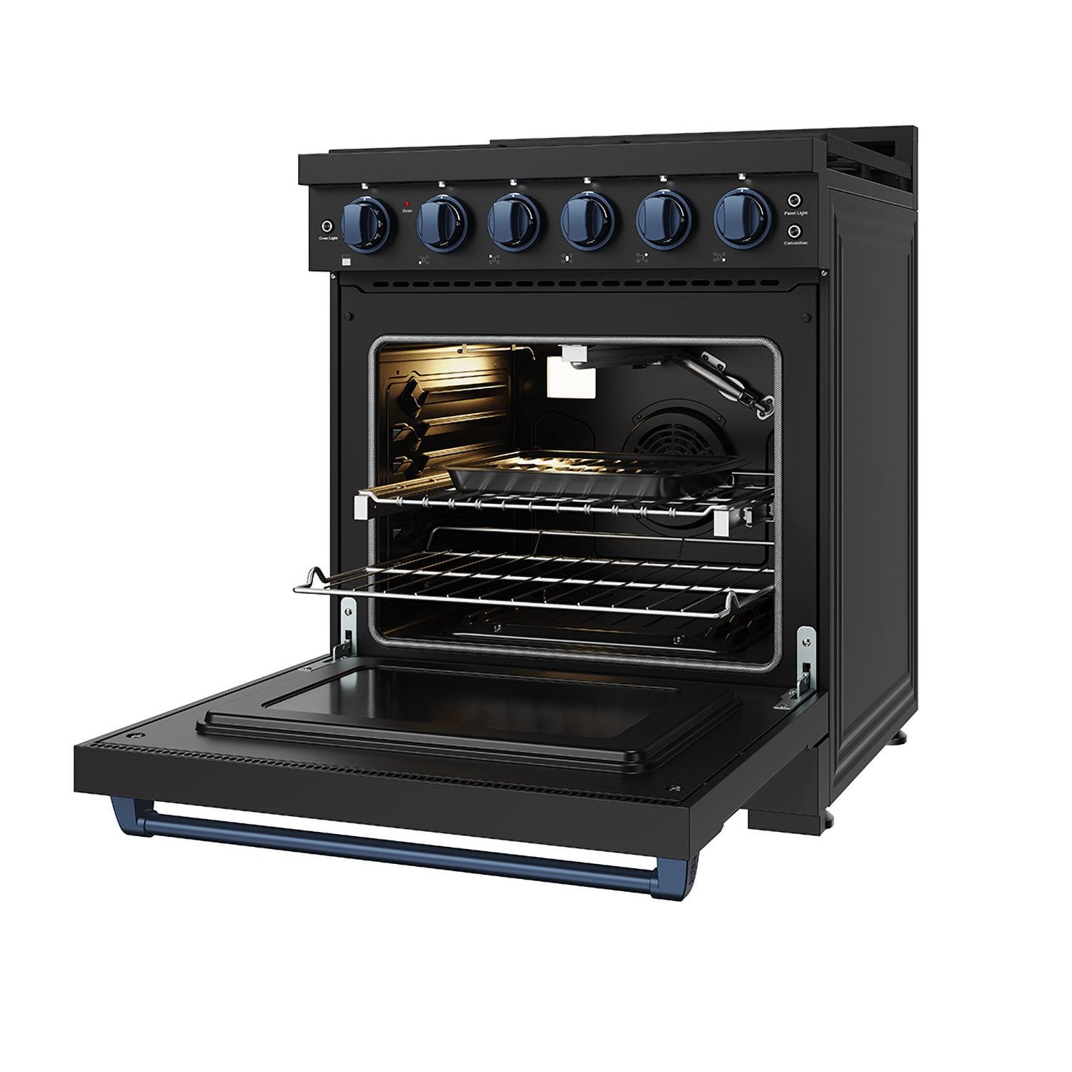 Thor Kitchen RSG30PBBLU 30 Inch Professional Gas With Precision Knob Control In Black/Blue