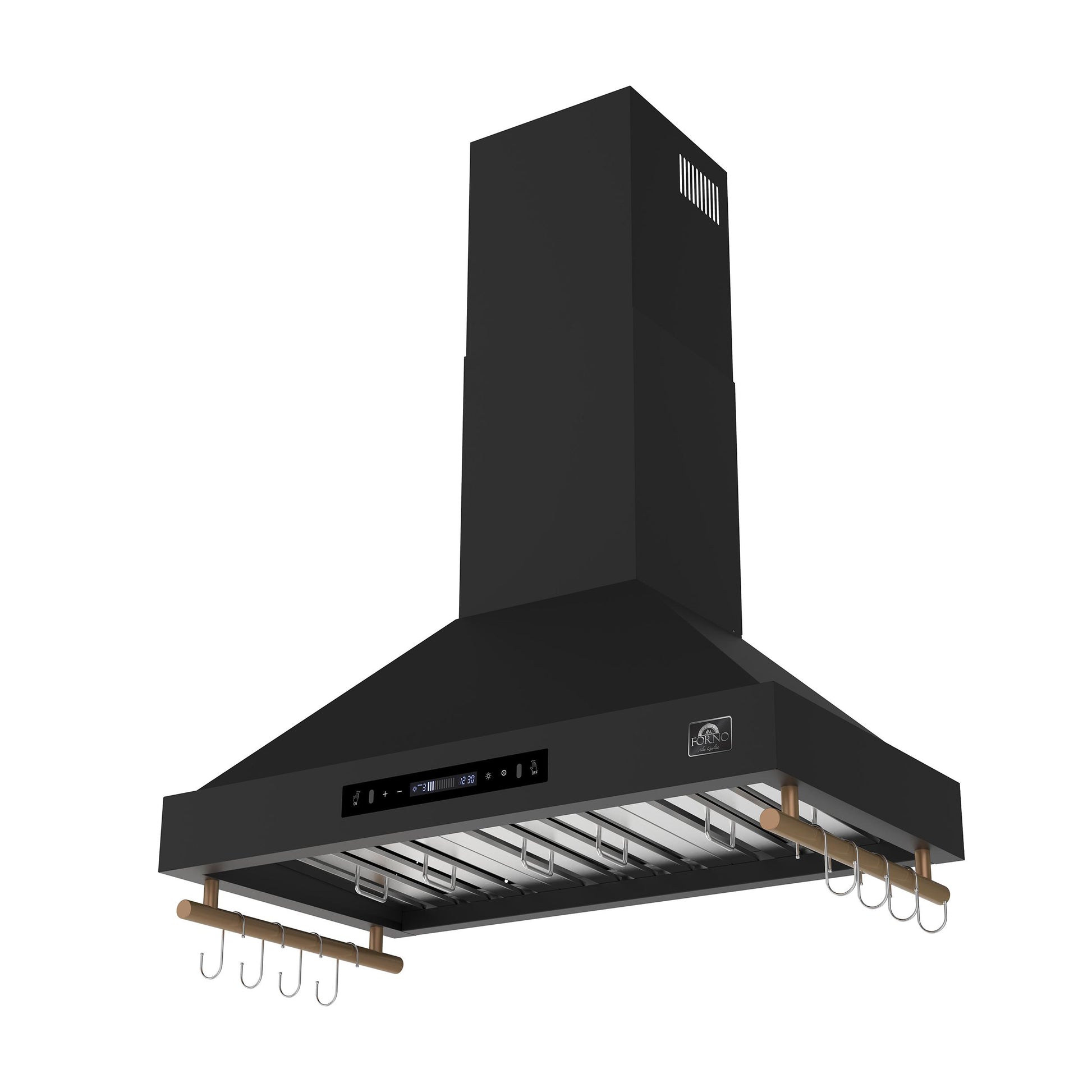Forno FRHWM550336BLK Forno Venezia 36 Inch Wall-Mounted Range Hood In Black With Touch Controls And Baffle Filters