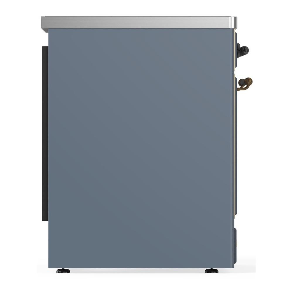 Ilve UMIB30NR3BGB Ilve Umib30Nr3Bgb Majestic Iii 30 Inch Induction Range With 4 Elements, 4 Cu. Ft. Oven Capacity (Triple Glass Door, Blue Grey, Burnished)