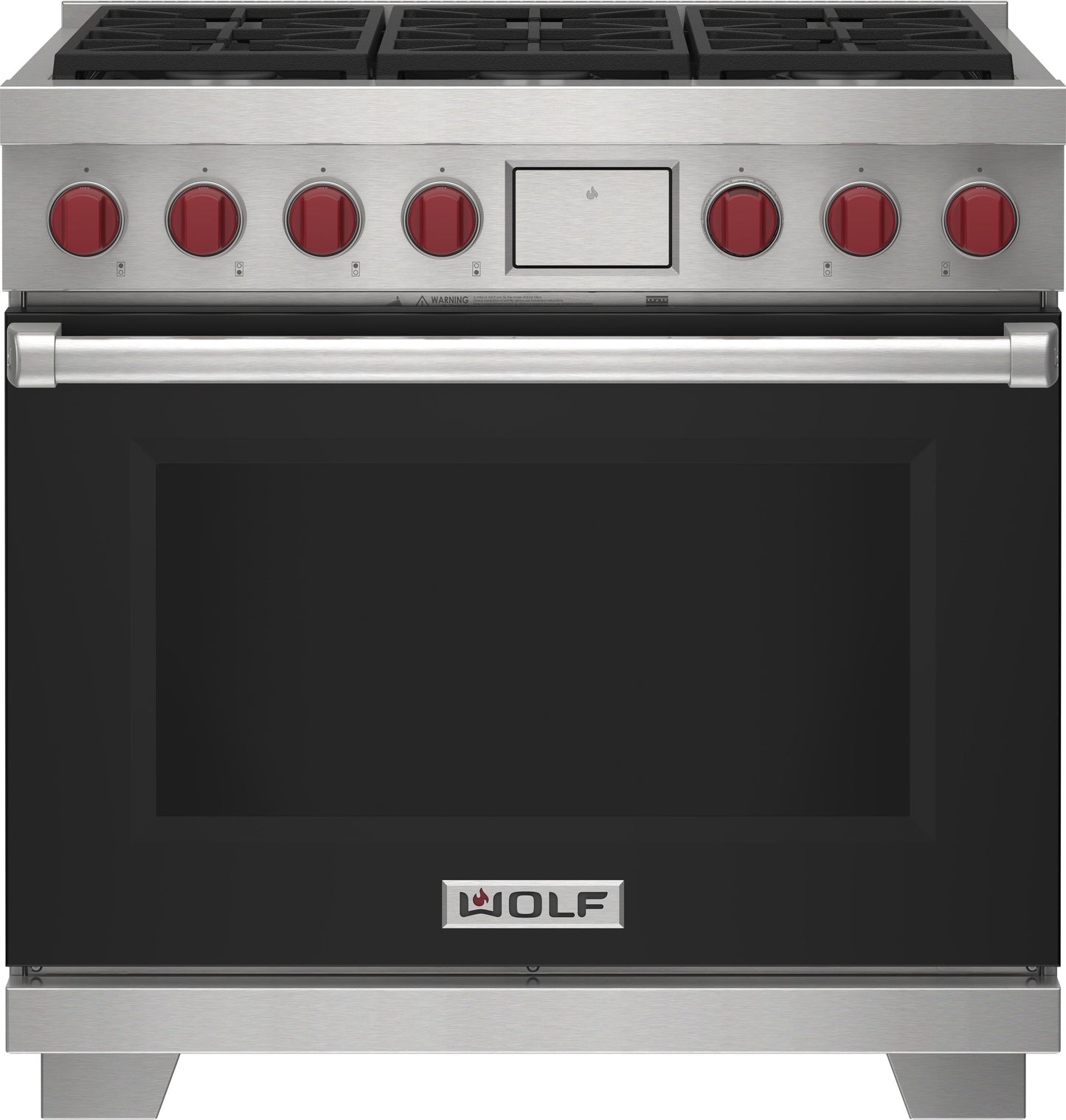 Wolf DF36650BKP 36" Dual Fuel Range - 6 Burners