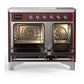Ilve UMDIB40QNR3BUC Ilve Umdib40Qnr3Buc Majestic Iii 40 Inch Induction Range With 6 Elements, 3.82 Cu. Ft. Total Oven Capacity (Solid Door, Burgundy, Chrome)