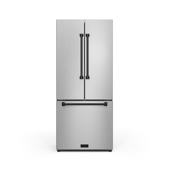Thor Kitchen RF3017FFD99BLK 30 Inch 17.7 Cu Ft French Door Counter Depth Refrigerator With Ice Maker In Stainless Steel/Black Gordon Ramsay Series - Rf3017Ffd99-Blk