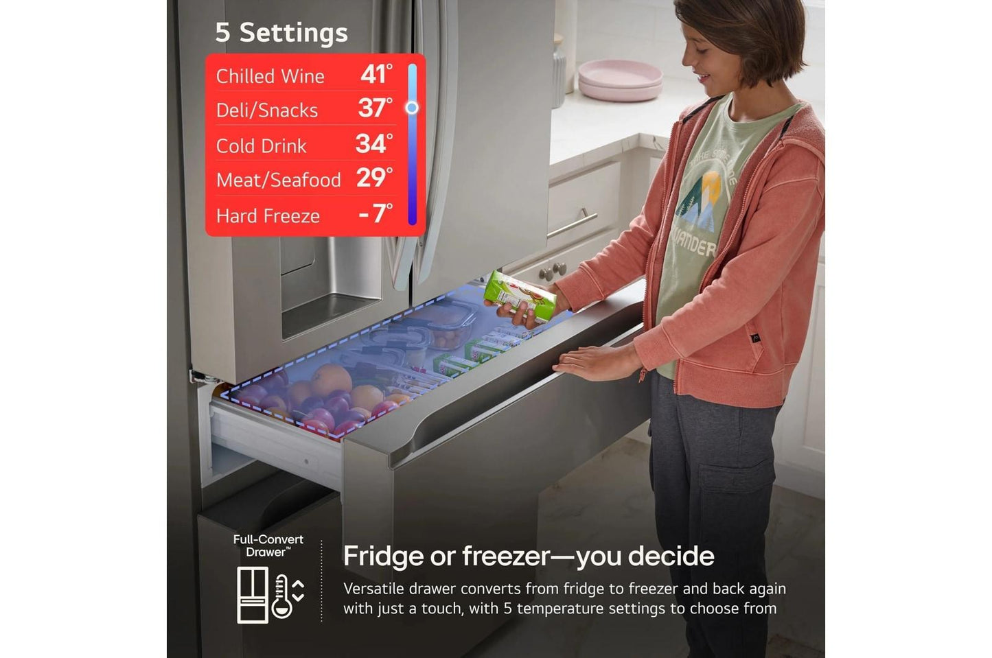 Lg LF29N8330S 29 Cu. Ft. Smart Standard-Depth Max™ 4-Door French Door Refrigerator With Full-Convert Drawer™