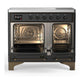 Ilve UMDIB40NR3MGB Ilve Umdib40Nr3Mgb Majestic Iii 40 Inch Induction Range With 6 Elements, 3.82 Cu. Ft. Total Oven Capacity (Triple Glass Door, Graphite Matte, Burnished)