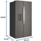 Ge Appliances GZS24NMYES Ge® 23.6 Cu. Ft. Counter-Depth Side-By-Side Refrigerator With Extra Tall Dispenser And In-Door Icemaker