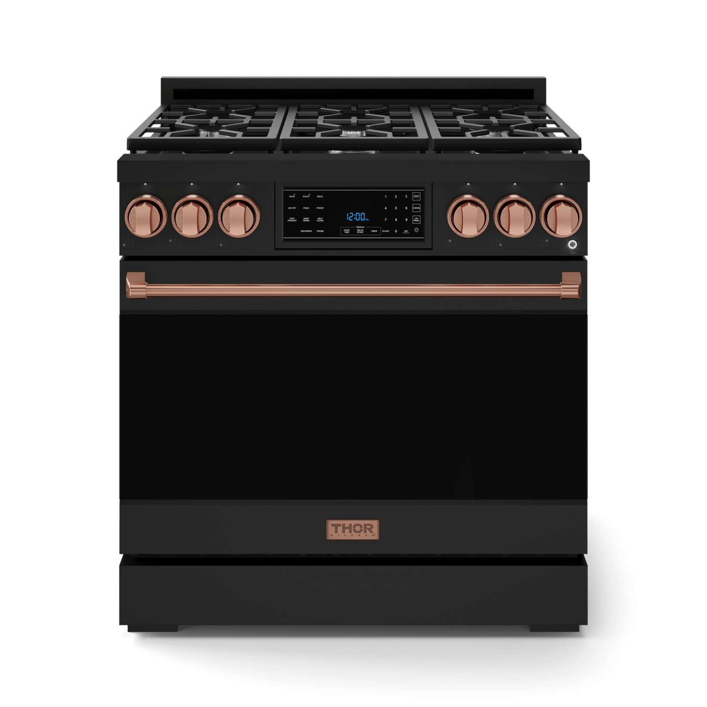 Thor Kitchen RSG36BLPRSG 36 Inch Professional Lp Range With Tilt Panel Touch Control In Black/Rose Gold Gordon Ramsay Series - Rsg36Blp-Rsg