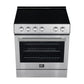 Forno FFSEL601230 Forno Leonardo Espresso 30-Inch Stainless Steel Electric Range, True Convection, Energy Efficient