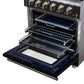 Forno FFSGS623930BLK Forno Massimo 30-Inch Black Freestanding Gas Range, 5 Burners, True Convection Oven