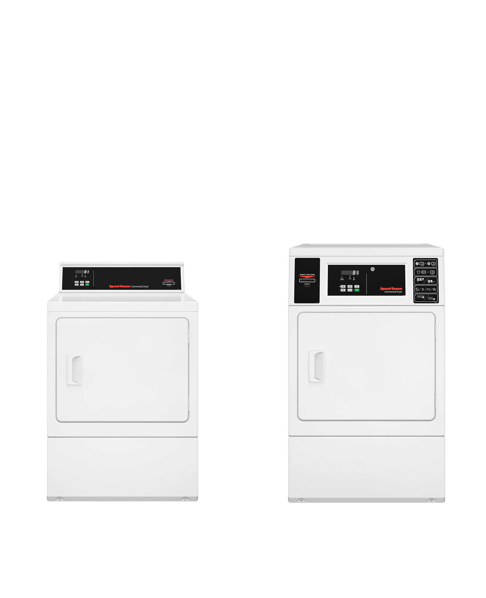 Speed Queen SDGNYRGS116TW01 Commercial Gas Dryer Prepped For Card