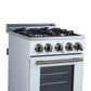 Forno FFSGS626520WHT Forno Lamazze 20 Inch Freestanding Gas Range In White, Compact Design