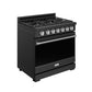 Thor Kitchen RSG36PBLPSS 36 Inch Professional Liquid Propane Range With Precision Knob In Black And Stainless Steel Gordon Ramsay Series