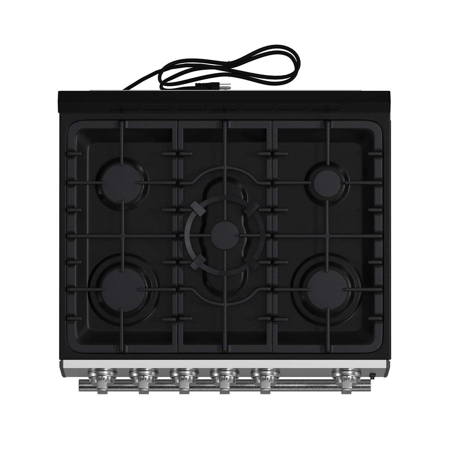 Forno FFSGS111630 Forno Leonardo 30-Inch Stainless Steel Gas Range, 5 Sealed Burners (Totaling 39,500 Btu), 5 Cu.Ft. Convection Oven, Continuous Cast Iron Grates, Black Enamel Interior, Auto Re-Ignition, Lp Conversion Kit Included