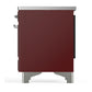 Ilve UMDIB40QNR3BUC Ilve Umdib40Qnr3Buc Majestic Iii 40 Inch Induction Range With 6 Elements, 3.82 Cu. Ft. Total Oven Capacity (Solid Door, Burgundy, Chrome)