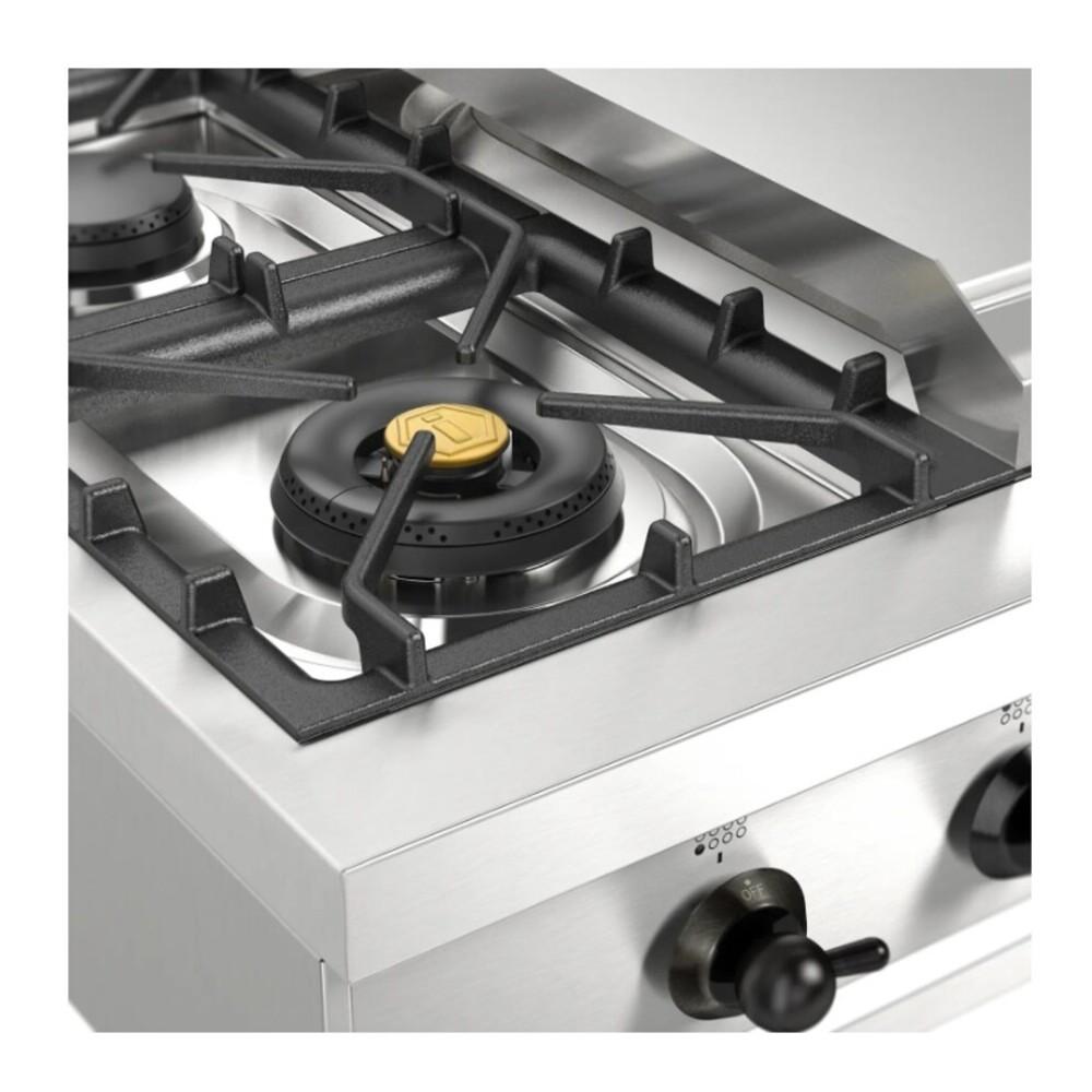 Ilve UHCP48FNSSBLP Ilve Uhcp48Fnssblp Nostalgie Ii 48 Inch Built-In Gas Rangetop With Griddle, In Stainless Steel (Liquid Propane, Burnished)
