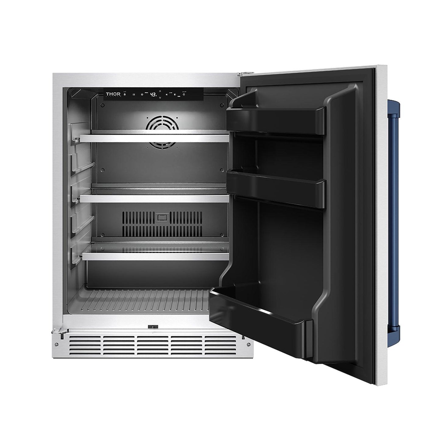 Thor Kitchen RBC24SSDBLU Gordon Ramsay Collection 24 Inch Outdoor Undercounter Beverage Cooler In Stainless Steel/Blue