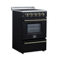 Forno FFSEL606924BLK Forno Loiano 24 Inch Freestanding Electric Range In Black