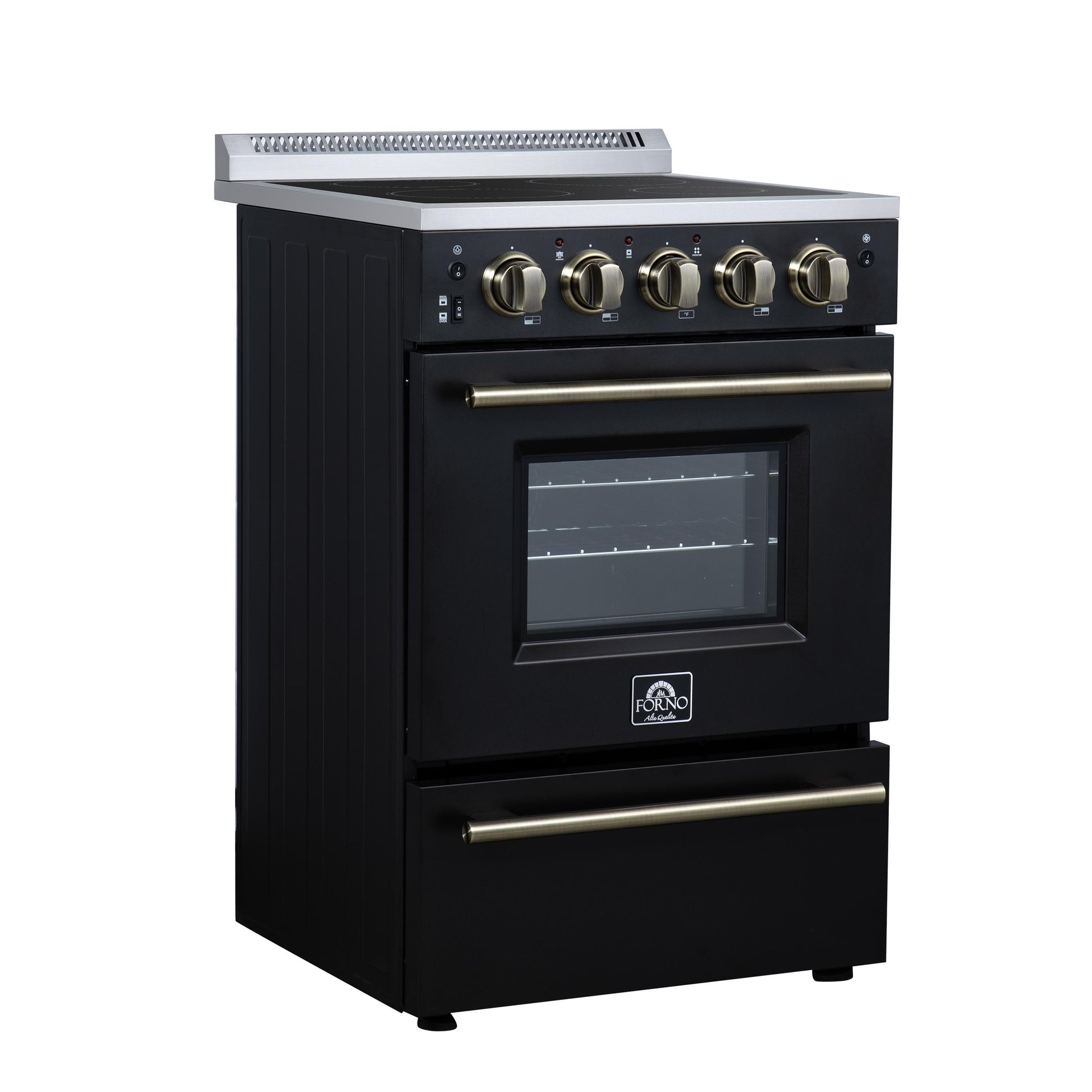 Forno FFSEL606924BLK Forno Loiano 24 Inch Freestanding Electric Range In Black