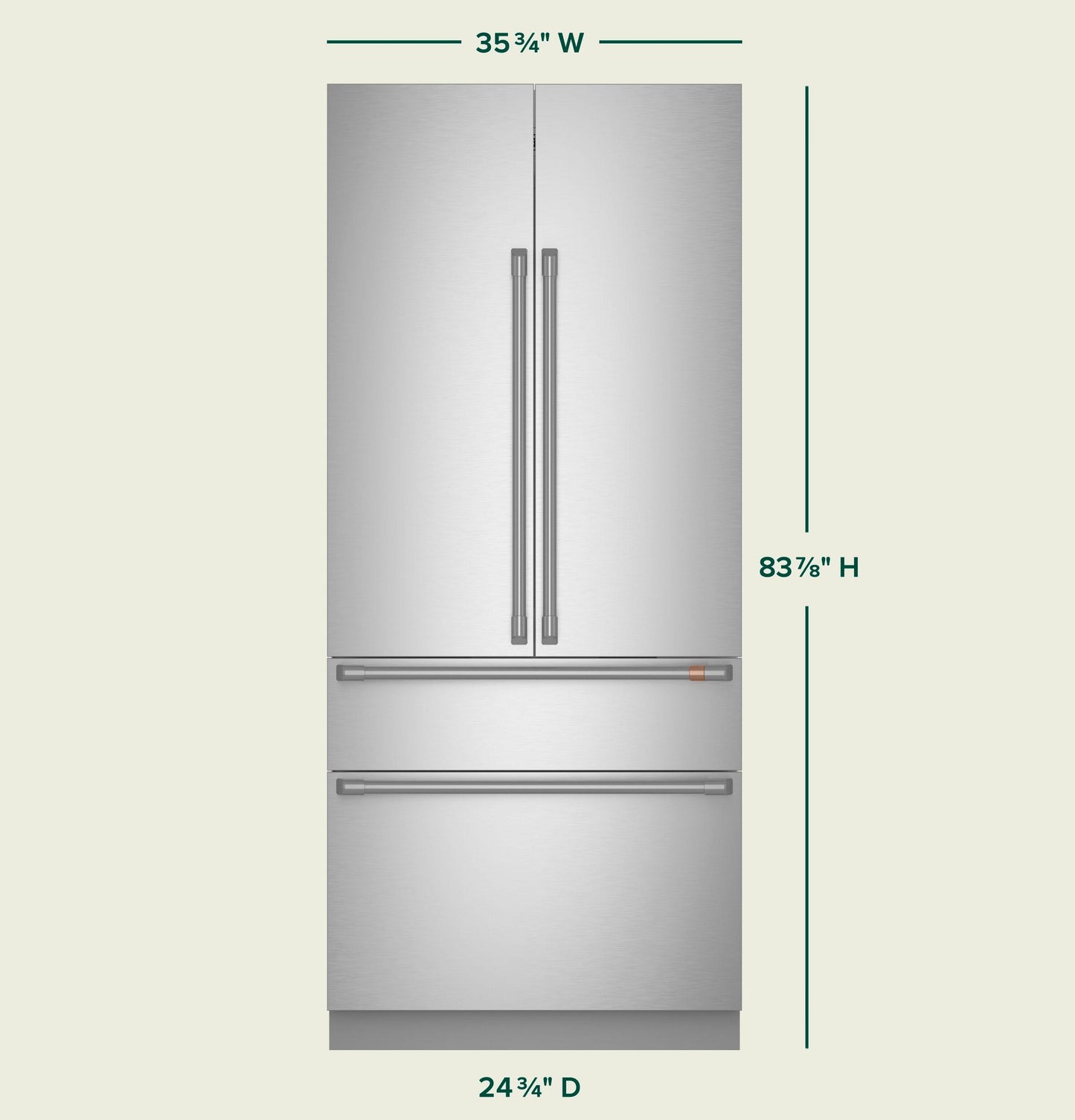 Cafe CIP36NK6ZII Cafe™ 36" Panel-Ready Integrated French-Door Refrigerator