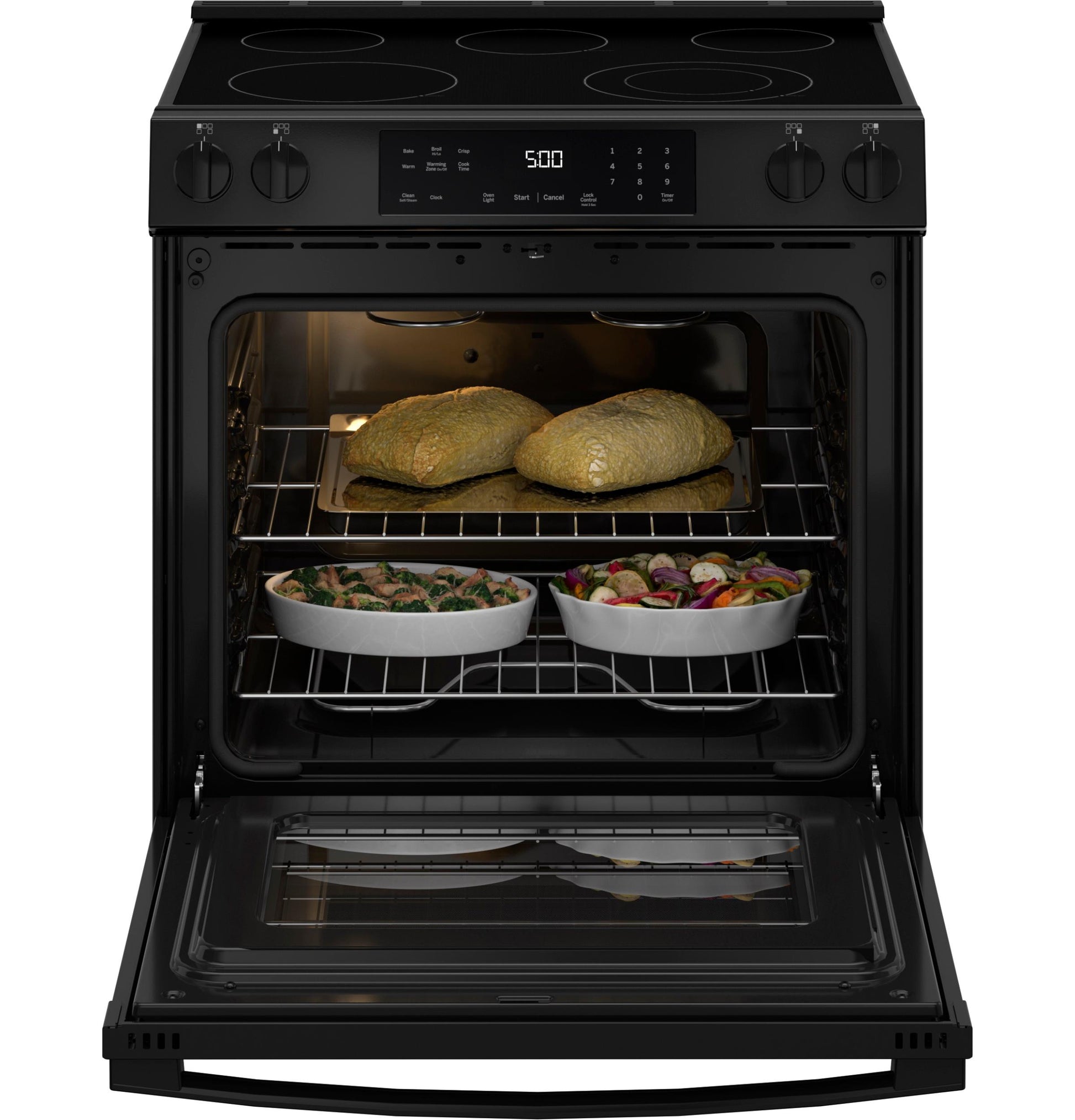 Ge Appliances GRS500PVBB Ge® Energy Star® 30" Slide-In Electric Range With Crisp Mode