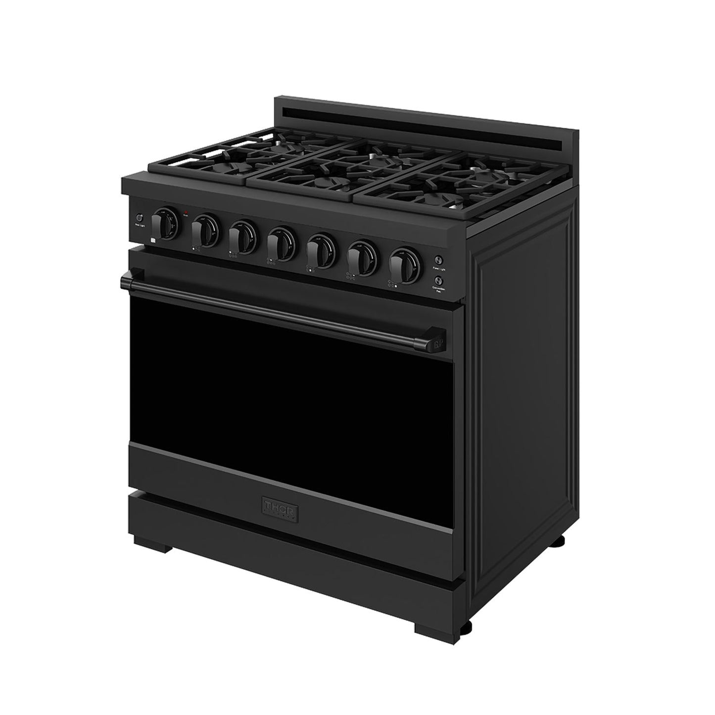 Thor Kitchen RSG36PB 36 Inch Professional Gas Range With Precision Knob Control In Black Gordon Ramsay Series