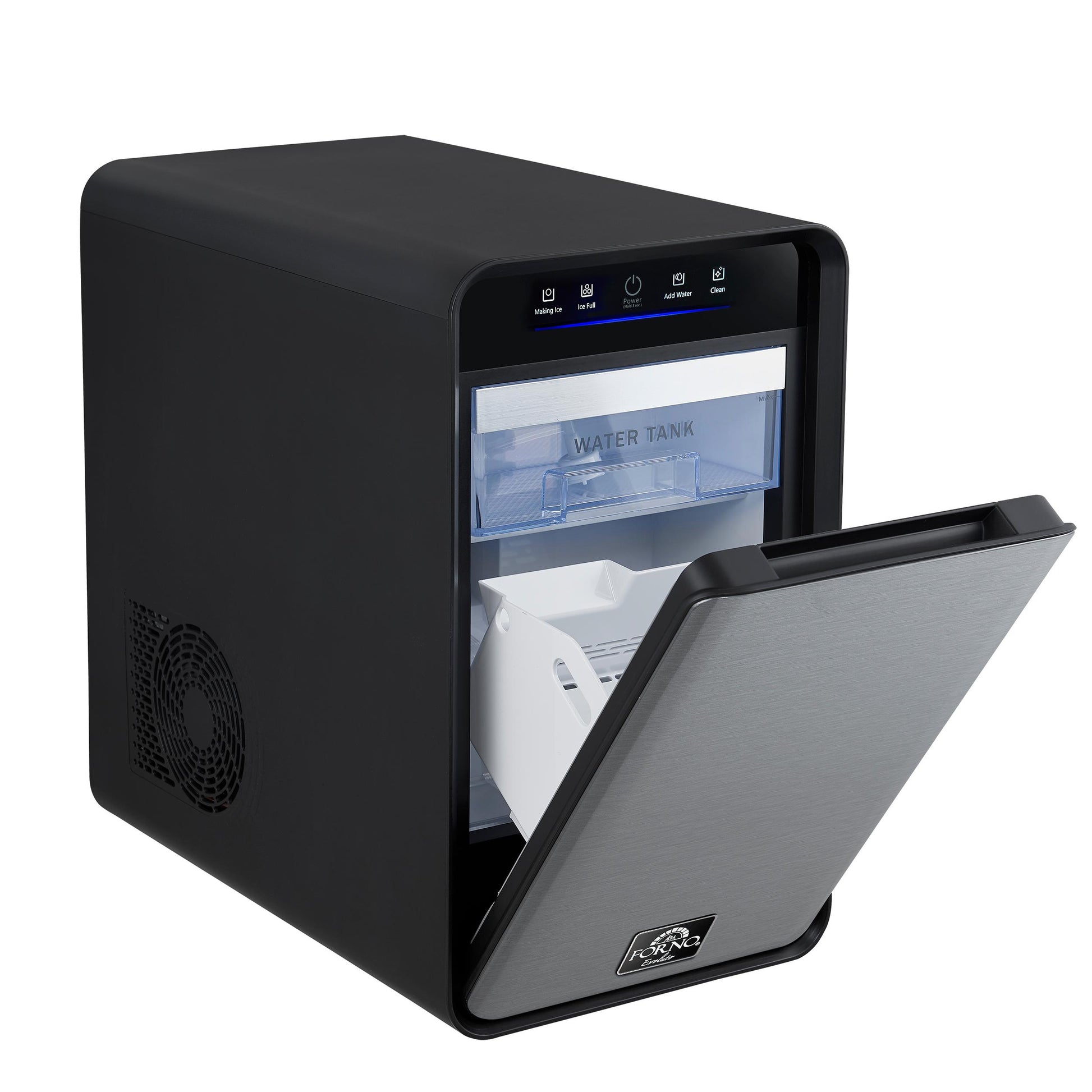 Forno FIMFS735211BLK Sferico 11-In Ice Maker, Black, 32 Clear 2-In Slow-Melting Spheres Daily, Stores More Than 10 Balls
