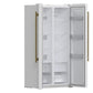 Forno FFRBI180533WHT Forno Salerno Espresso 33-Inch White Side-By-Side Refrigerator, 15.6 Cu. Ft., Energy-Efficient, No Frost, Modern Design