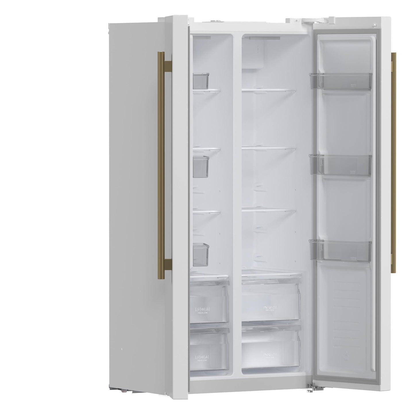 Forno FFRBI180533WHT Forno Salerno Espresso 33-Inch White Side-By-Side Refrigerator, 15.6 Cu. Ft., Energy-Efficient, No Frost, Modern Design