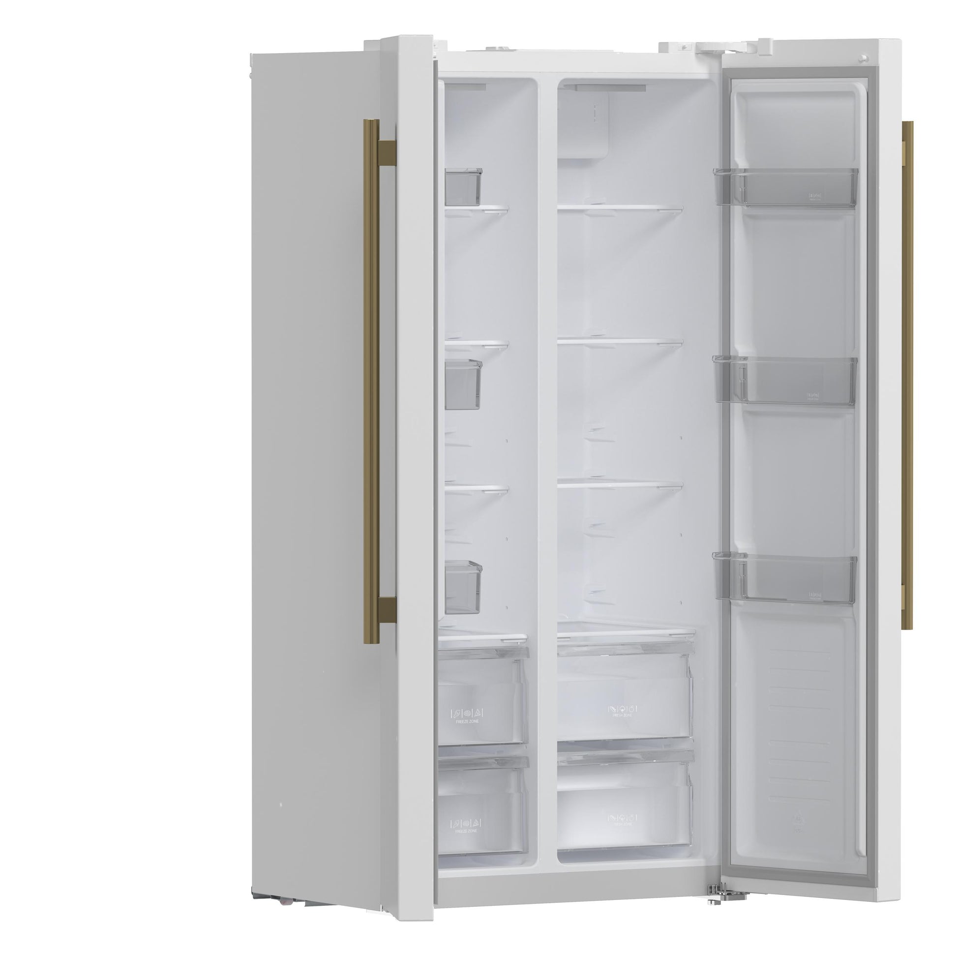 Forno FFRBI180533WHT Forno Salerno Espresso 33-Inch White Side-By-Side Refrigerator, 15.6 Cu. Ft., Energy-Efficient, No Frost, Modern Design